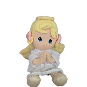 Precious Moments Praying Angel Blonde Girl Plush 9" Doll Vintage Christmas Toy